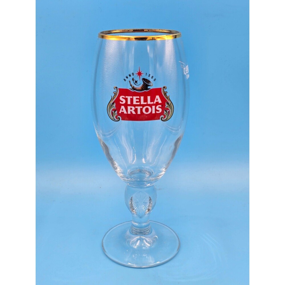 Stella Artois Beer Glass Chalice Gold Rim 40cl M25